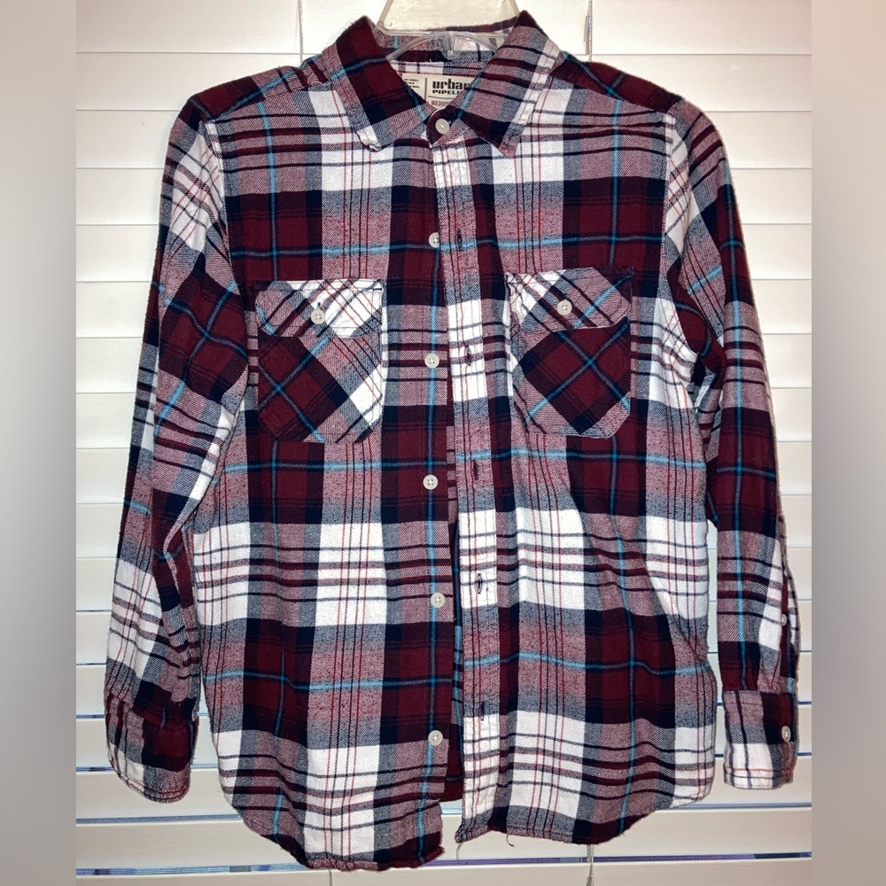 Boys Size Medium Plaid Flannel Shirts - Picture 3 of 10